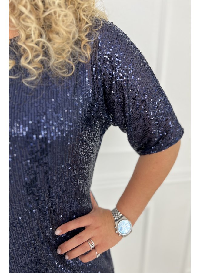 Sequin Tunic - Navy