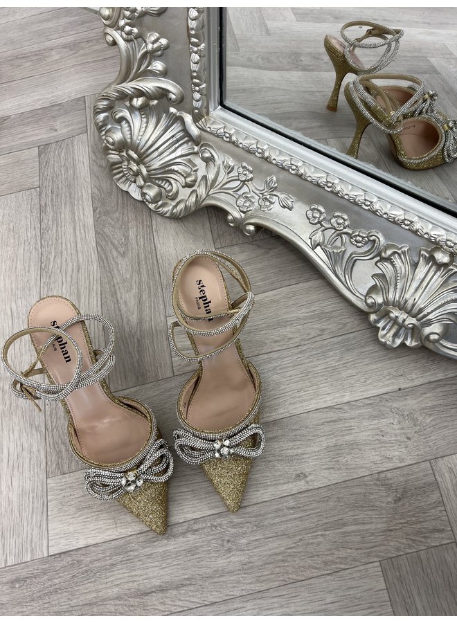 Bow Party Heels - Gold