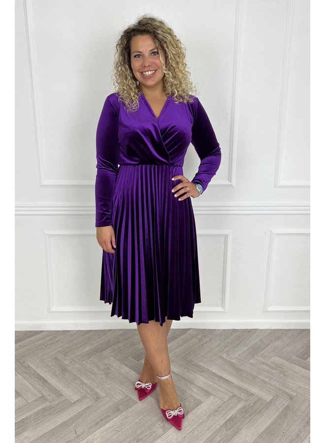 Bella Velvet Dress - Purple  PRE-ORDER