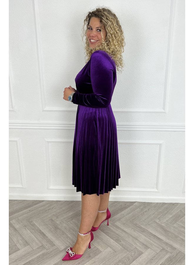 Bella Velvet Dress - Purple  PRE-ORDER