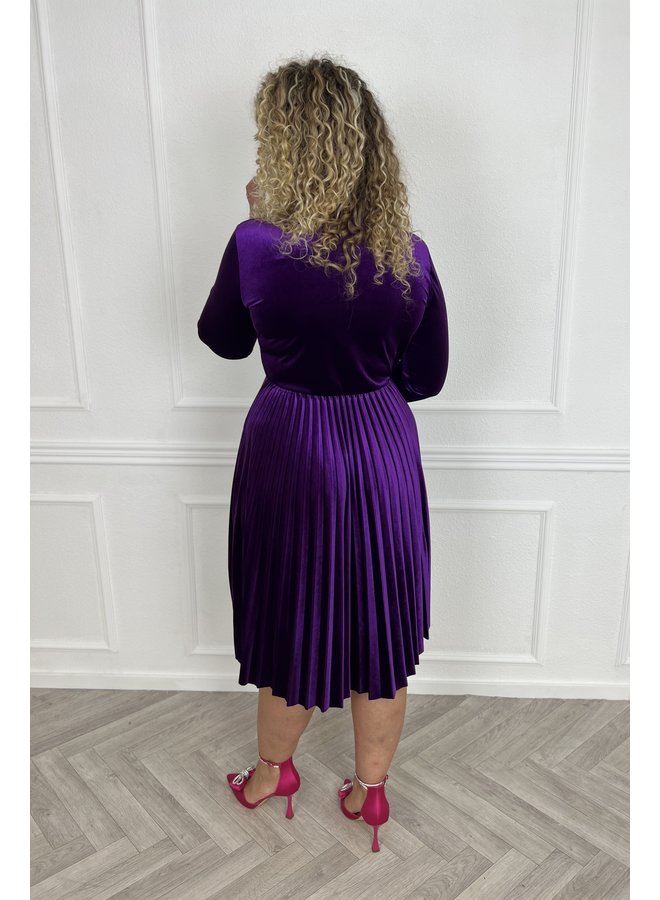 Bella Velvet Dress - Purple  PRE-ORDER