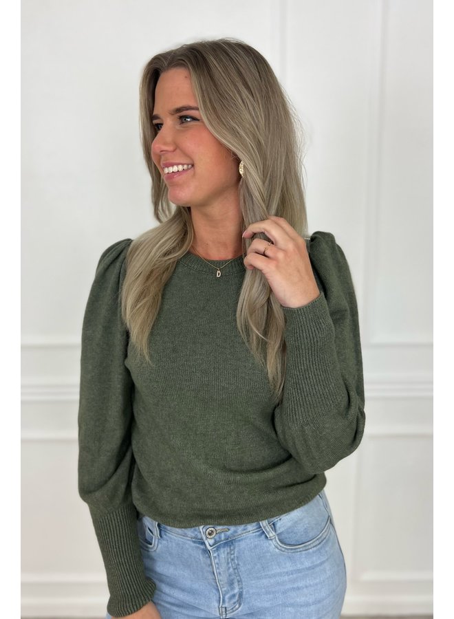 Jelisa Puffy Sweater - Armygreen