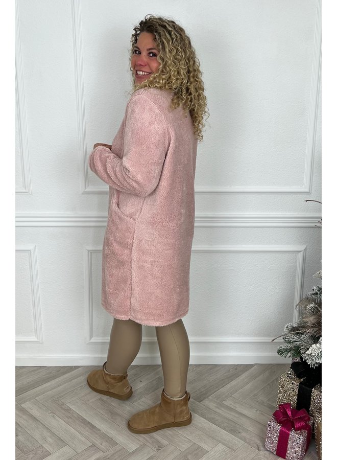 Snuggle Pocket Dress - Light Pink