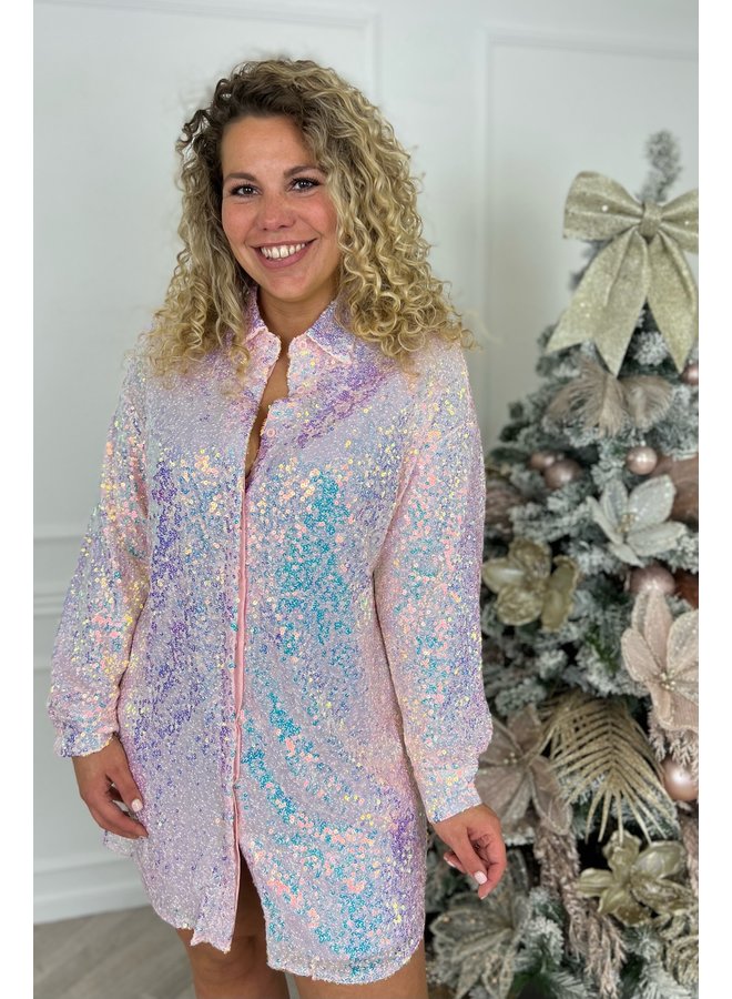 Sequin Blouse - Light Pink