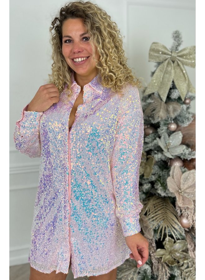 Sequin Blouse - Light Pink