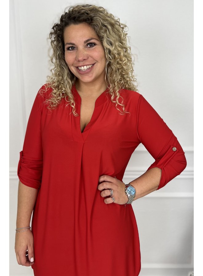 Perfect Basic Tunic - Bright Red