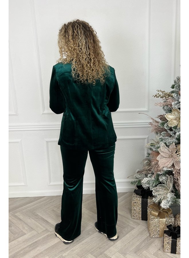 Christmas Velvet Suit - Green
