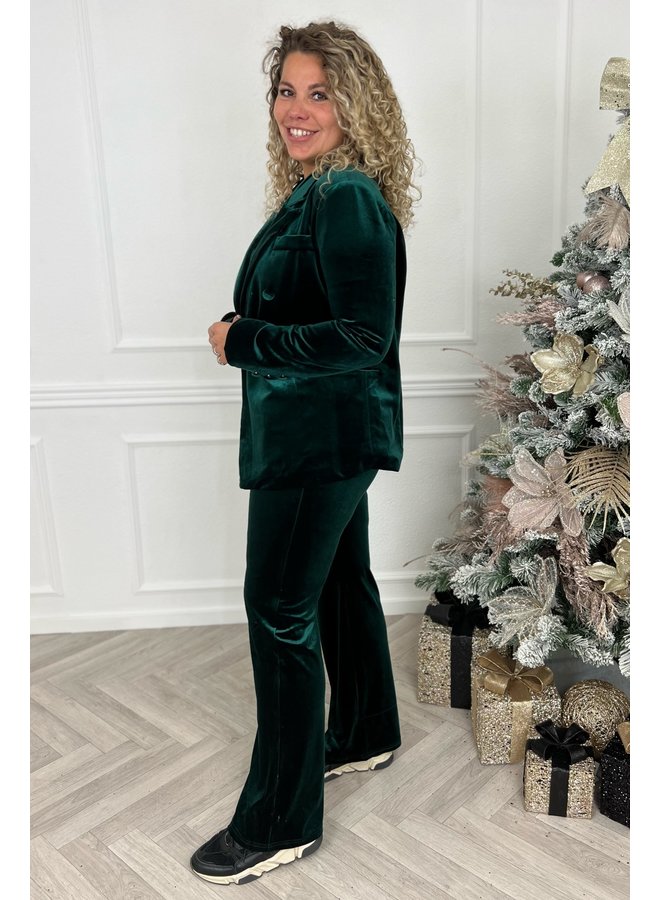 Christmas Velvet Suit - Green