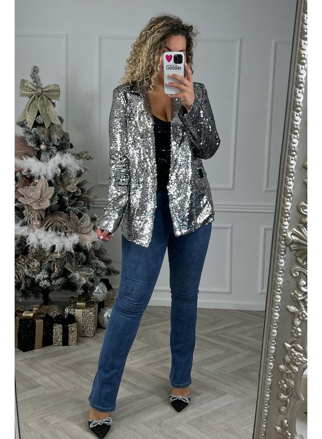 The Ultimate Sequin Blazer - Silver