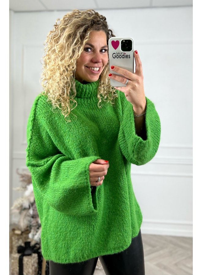 The Turtle Knitted Col Sweater - Pistache