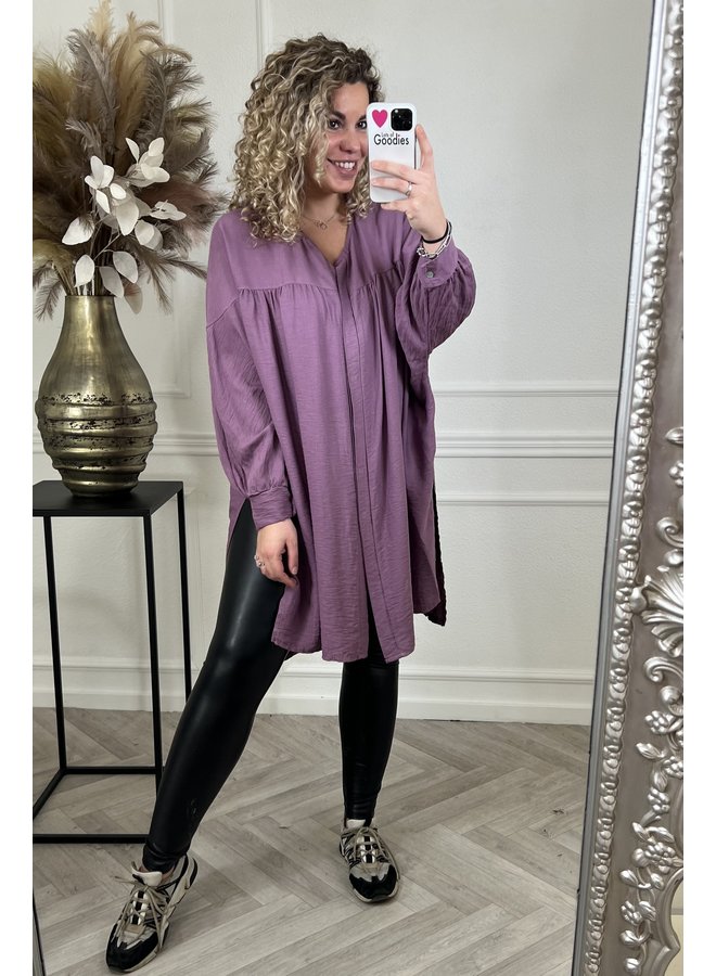 Curvy Blouse Dress - Mauve