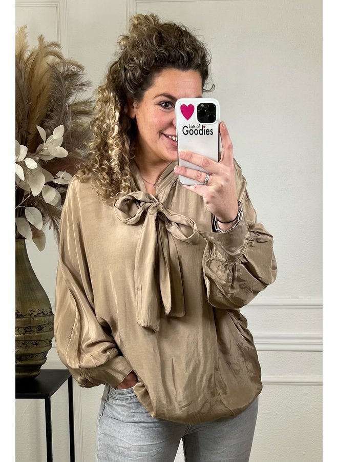 Silky Knot Blouse - Gold