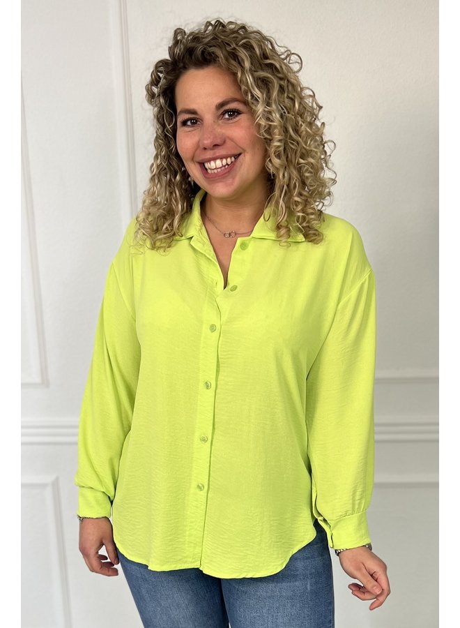 Musthave Button Blouse - Lime