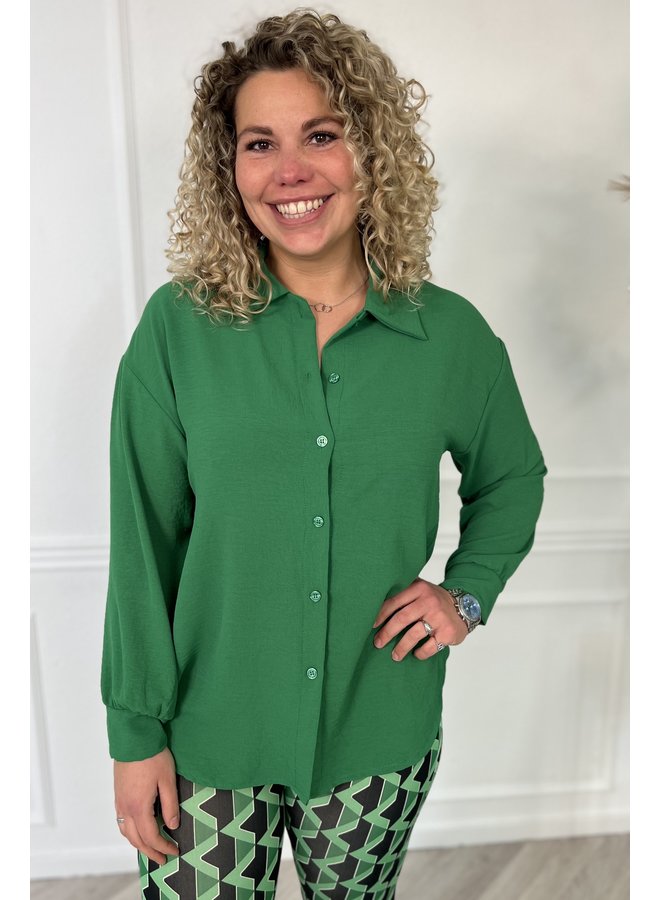 Musthave Button Blouse - Green