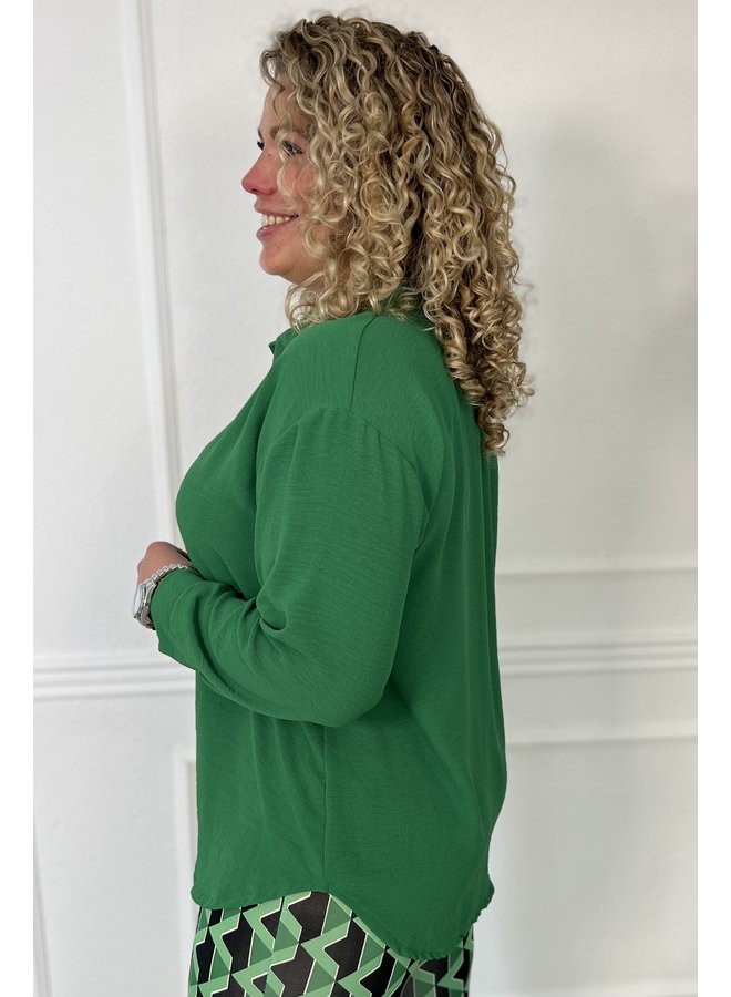 Musthave Button Blouse - Green