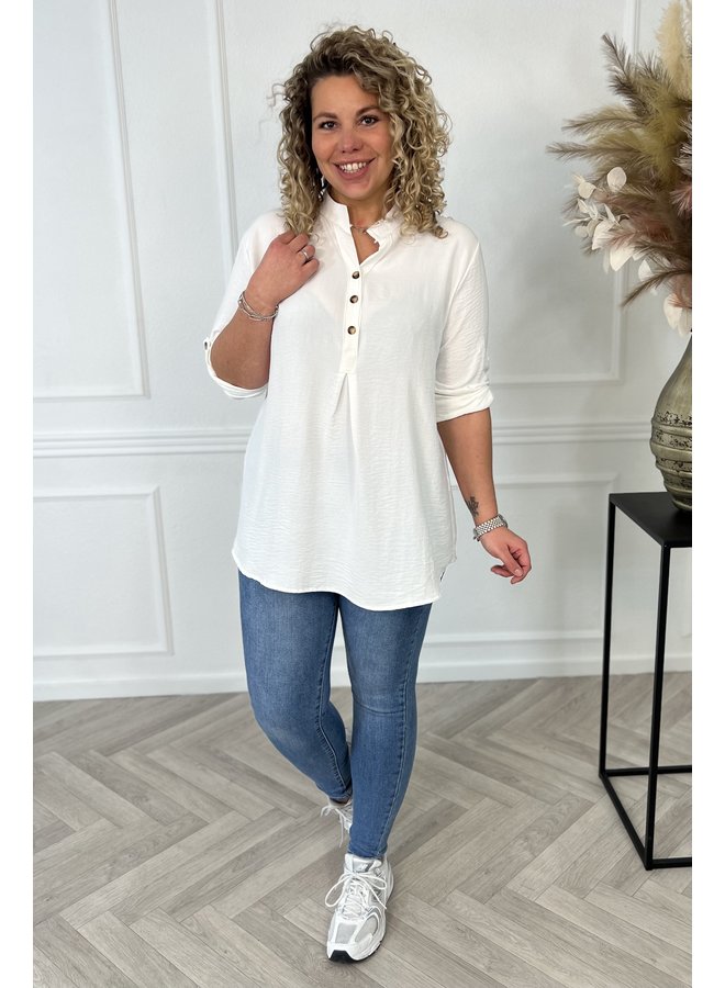 Favorite Button Tunic - White