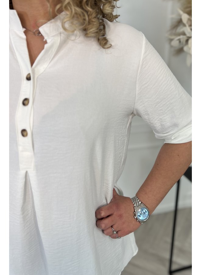 Favorite Button Tunic - White