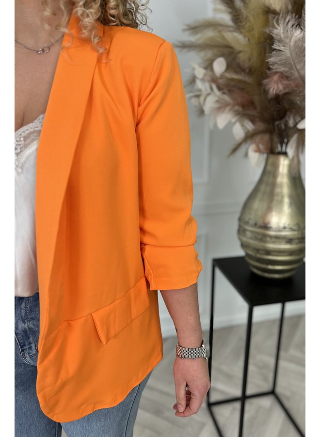 Classy Curvy Blazer - Orange