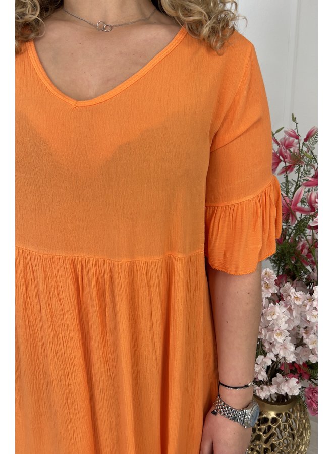 Open Summer Dress - Orange