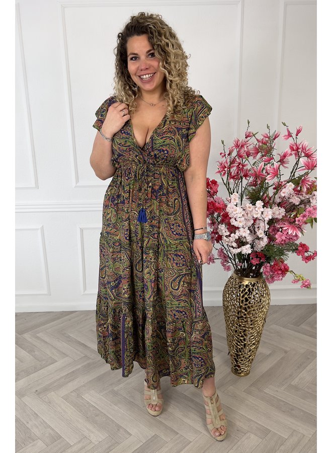 green short sleeve dress