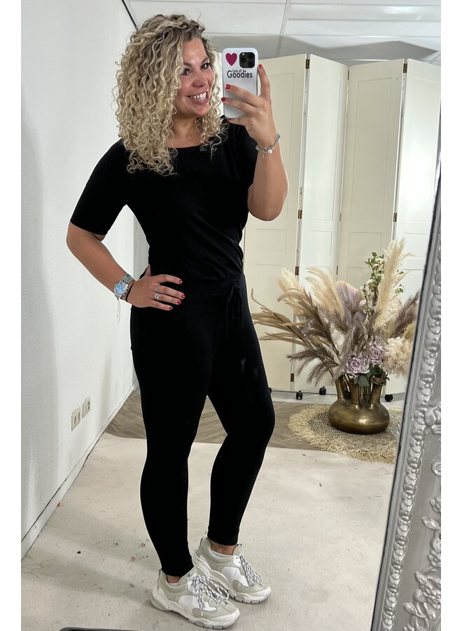 Curvy Comfy Jumpsuit - Black