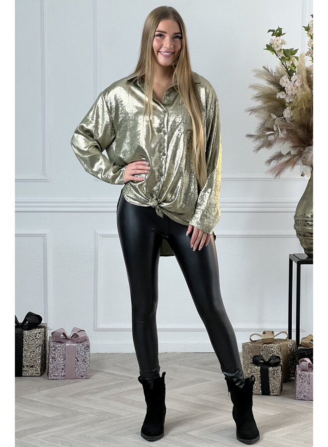 Metallic Blouse - Gold