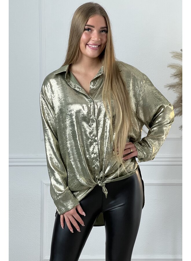 Metallic Blouse - Gold