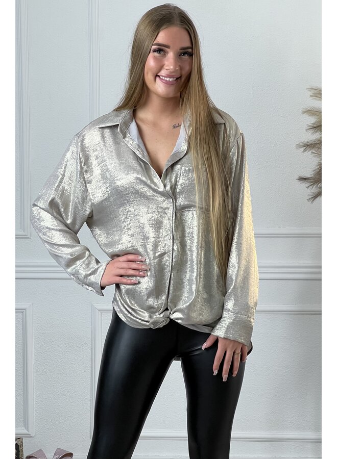 Metallic Blouse - Champagne