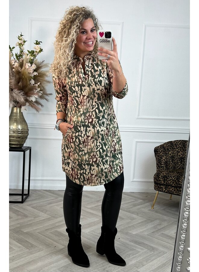 Perfect Leopard Spots Tunic - Armygreen