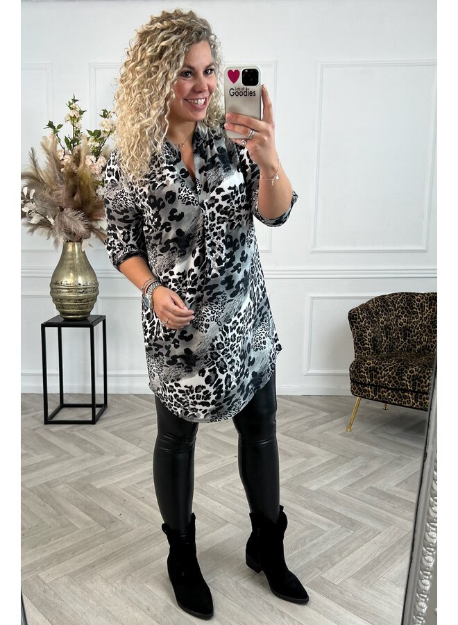 Perfect Animal Tunic - Leopard Black/Grey/White