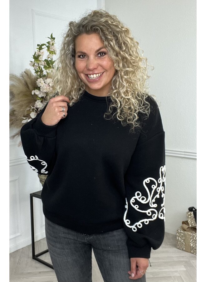 Musthave Barok Sweater - Black/White