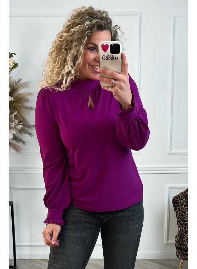 Luxury Travel Top - Magenta