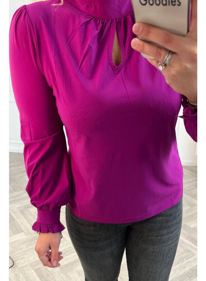 Luxury Travel Top - Magenta