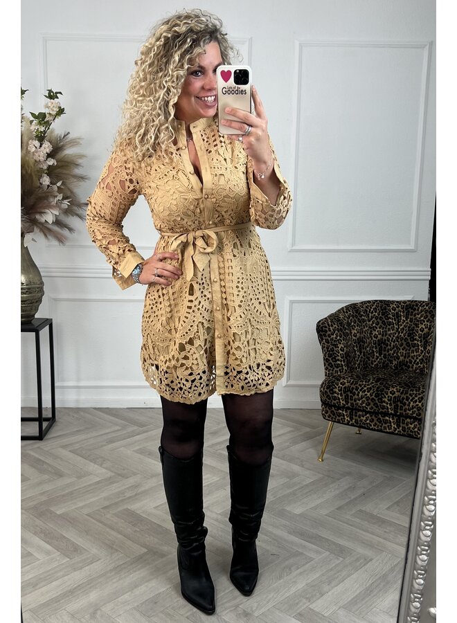 Musthave Lace Dress - Camel