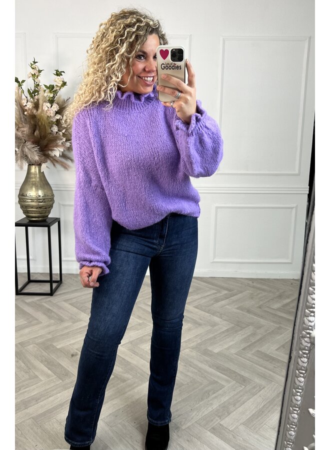 Regular Ruffle Sweater - Lila