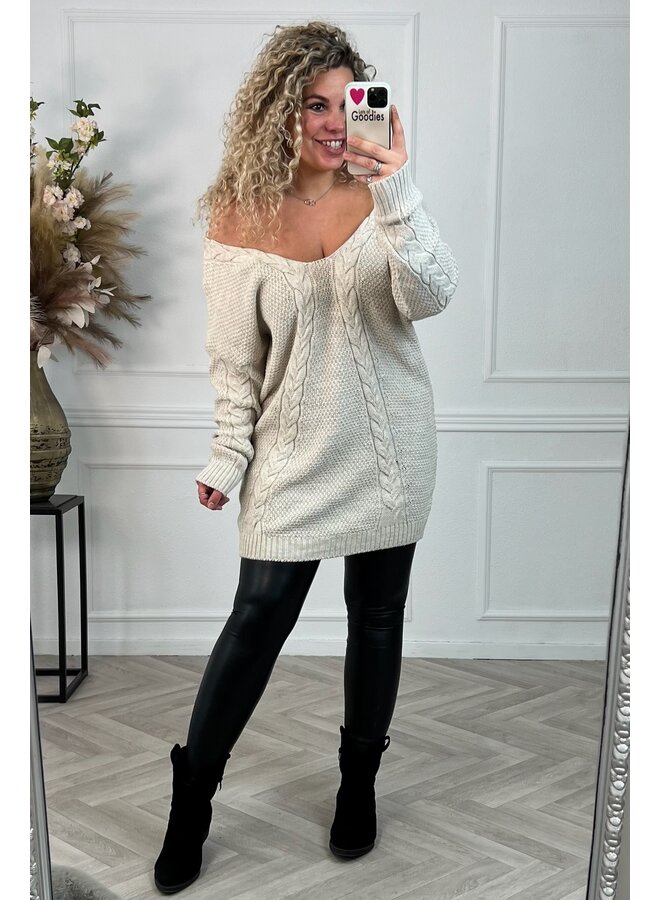 Musthave Cable Sweater - Beige
