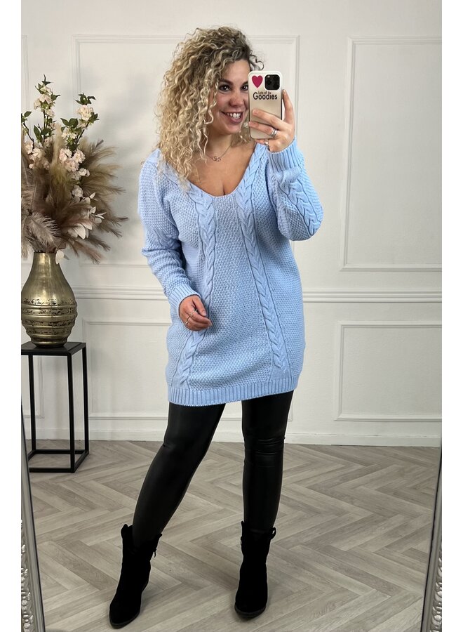 Musthave Cable Sweater - Light Blue