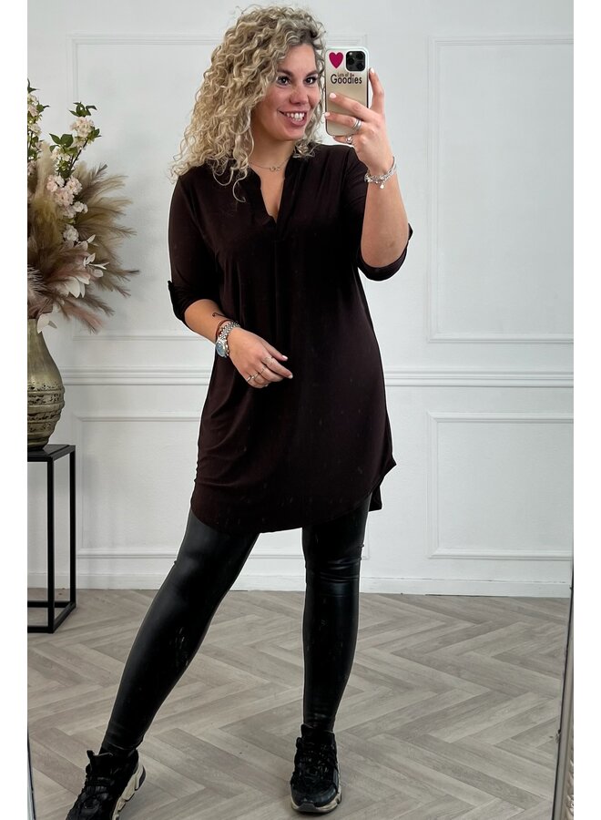 Perfect Basic Tunic - Darkbrown