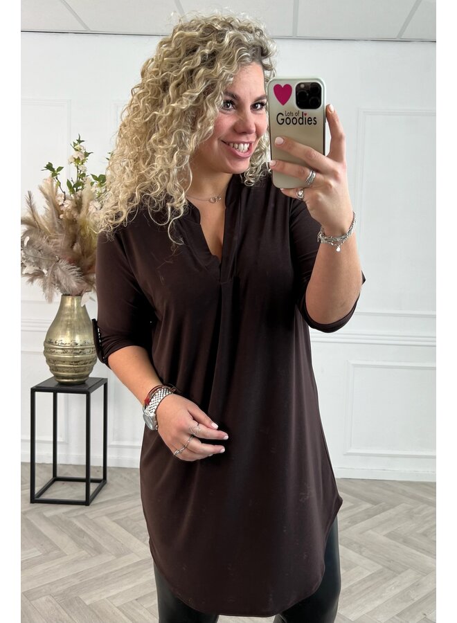 Perfect Basic Tunic - Darkbrown