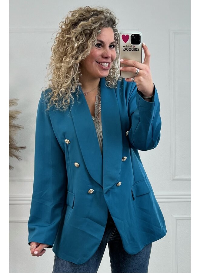 Curvy Classic Blazer - Petrol