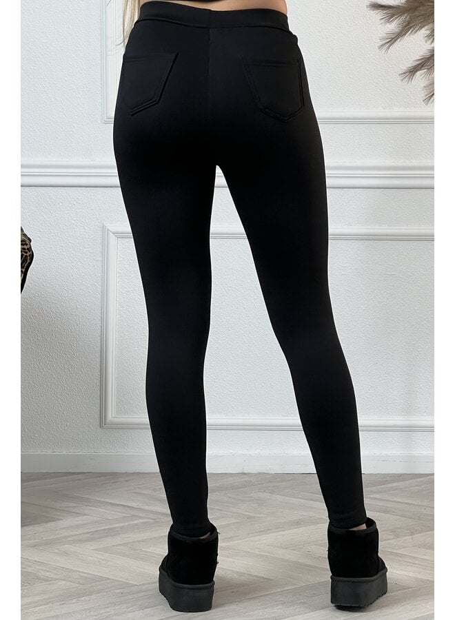 Pocket Fleece Legging - Black