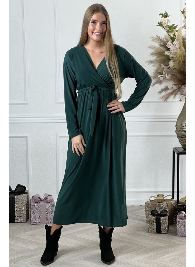 Maxi Strik Dress - Bottle Green