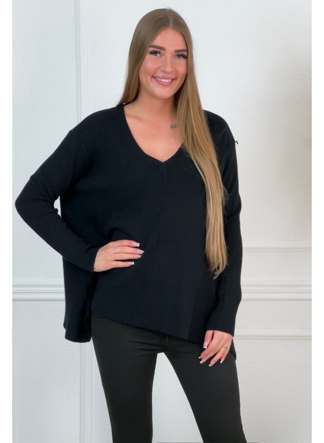 Perfect Ribbed Sweater - Black