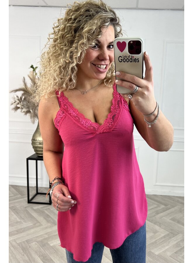 Curvy Sisi Lace Top - Pink