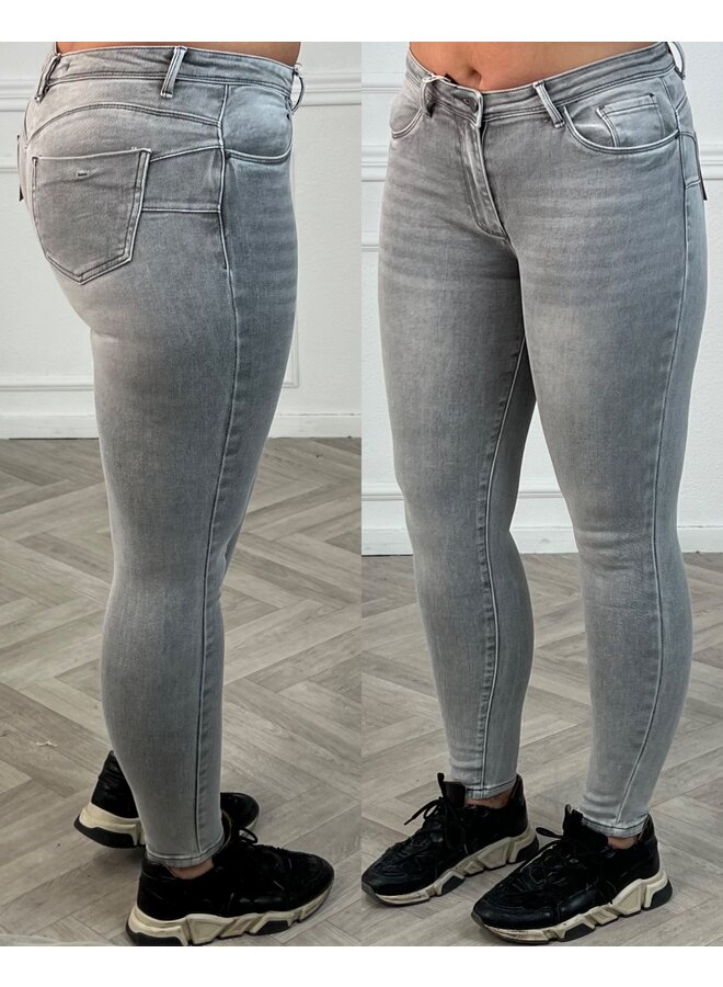 Skinny Denim Jeans - Light Grey