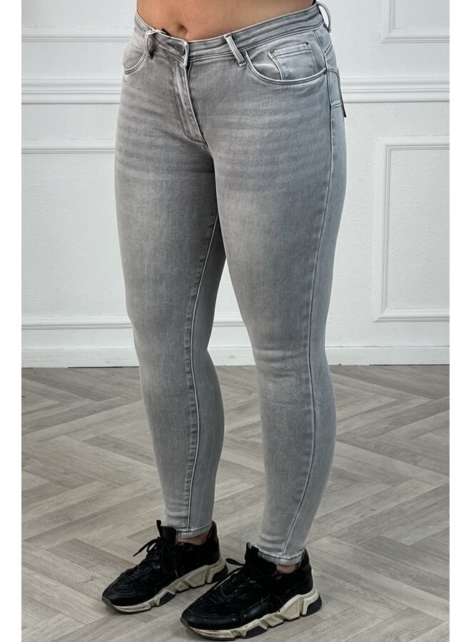 Skinny Denim Jeans - Light Grey