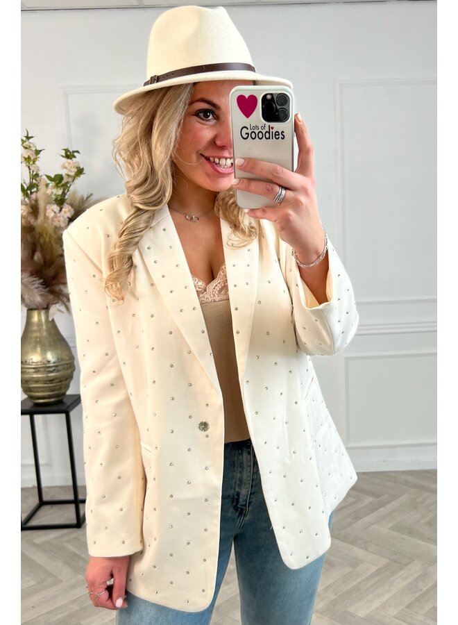 Wonderful Studded Blazer - Beige