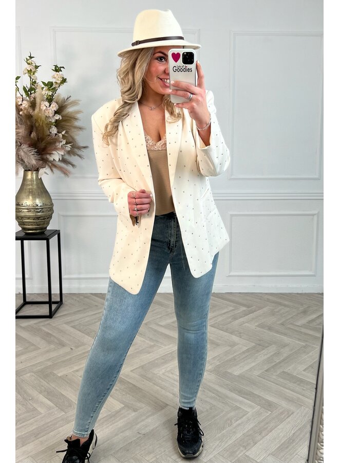 Wonderful Studded Blazer - Beige