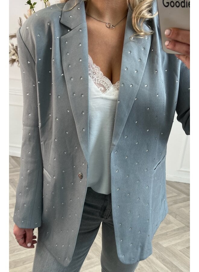 Wonderful Studded Blazer - Grey