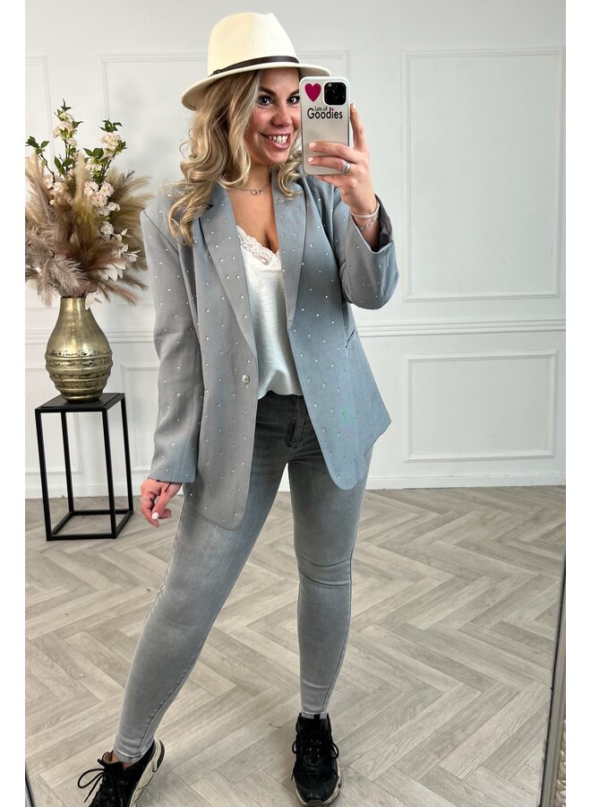 Wonderful Studded Blazer - Grey